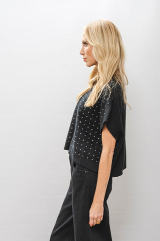 PINCH S/S Embellished Sweater