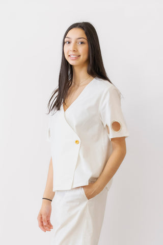 Crosby Coen Top in White