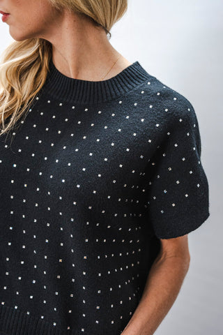 PINCH S/S Embellished Sweater