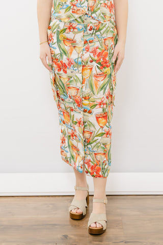 FARM RIO Cocktail Off White Midi Skirt