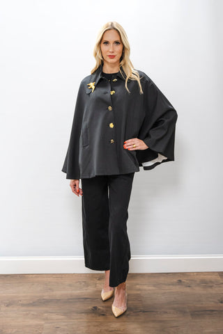 BEULAH Cape w/ Gold Buttons