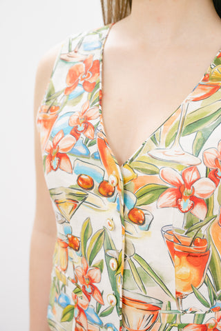 FARM RIO Cocktail Off White Sands Vest