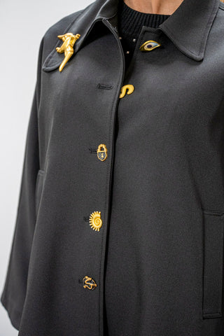 BEULAH Cape w/ Gold Buttons