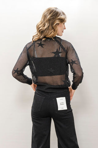 ELAN Mesh Star Sweater
