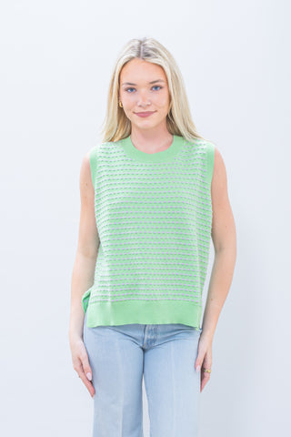 Zaket & Plover Stipe Vest in Apple