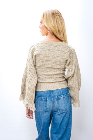 CURRENT AIR Boatneck Sweater/Scarf Sleeve