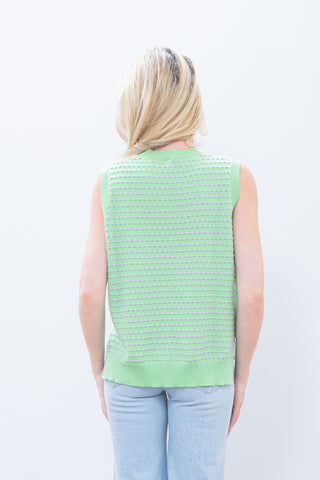 Zaket & Plover Stipe Vest in Apple