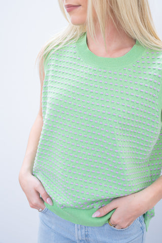 Zaket & Plover Stipe Vest in Apple