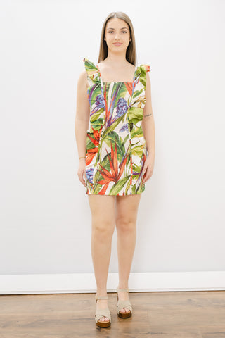 FARM RIO Florart Sand Mini Dress