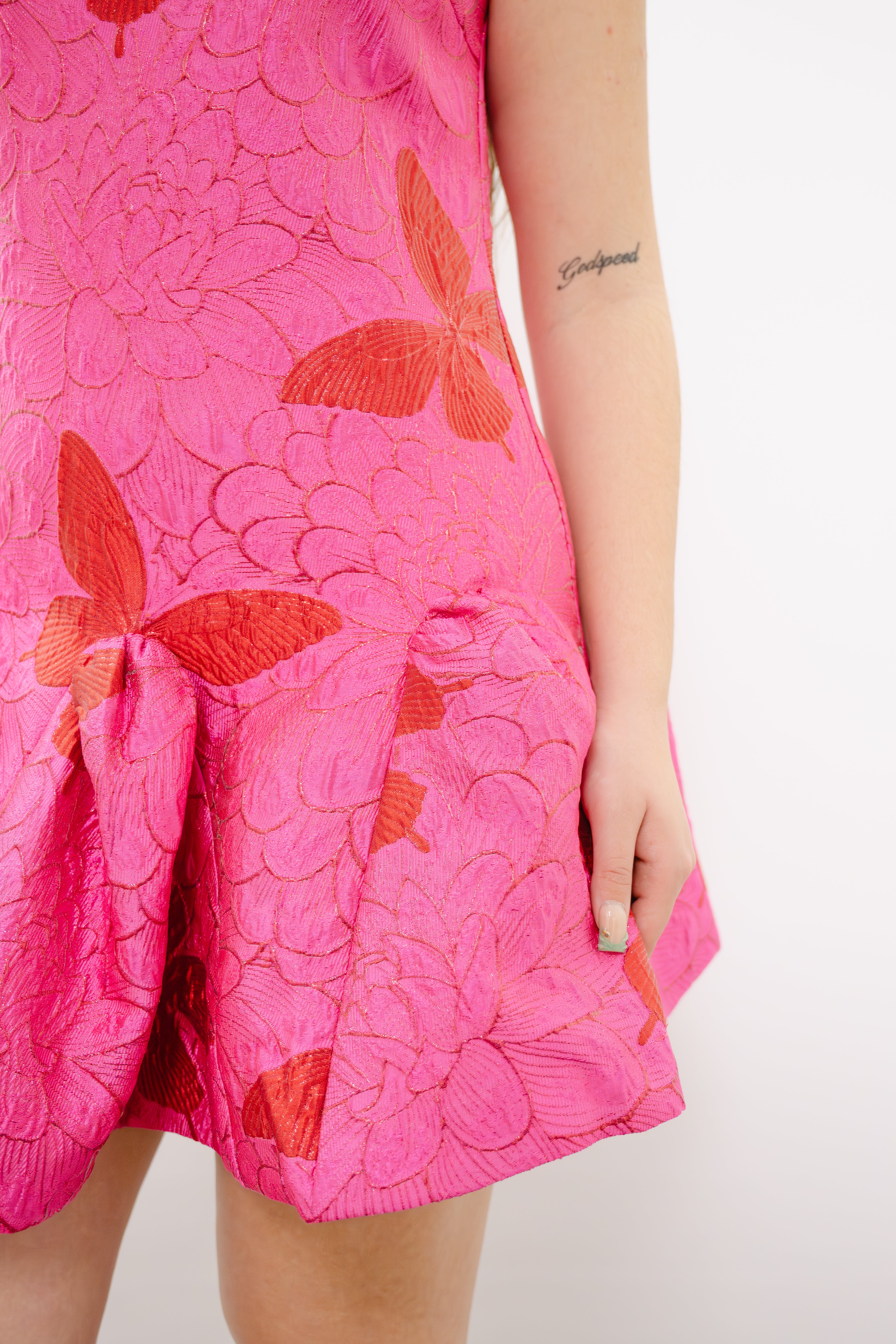 lorena mini dress Lorena Jacquard Mini Dress - Pink - L