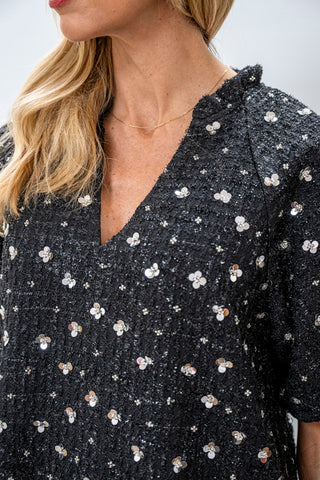 THML V Neck Dress w/ Sequins