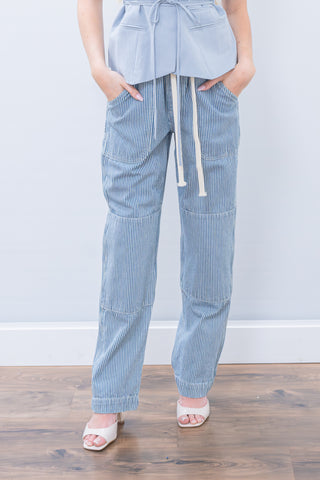 POL Euro Striped Workwear Pants