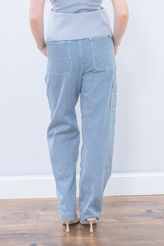 POL Euro Striped Workwear Pants