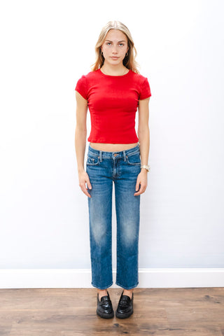 FREE PEOPLE Wait A Min Baby Tee