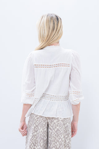 Elan Lace inset Blouse