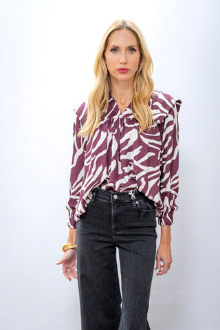 CROSBY Gaines Zebra Top