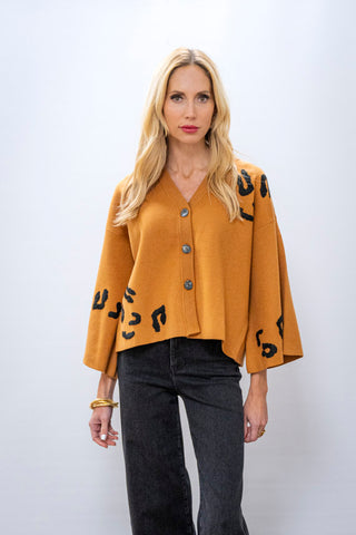 CROSBY Leopard Esme Top