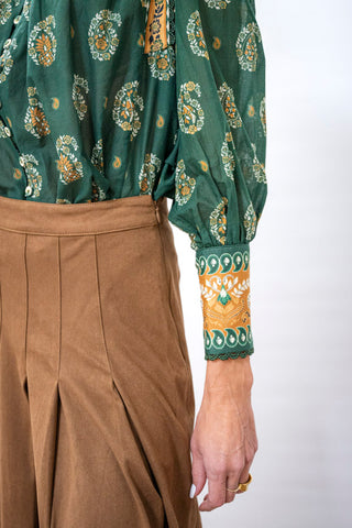 CURRENT AIR Faux Suede Pleated Skirt