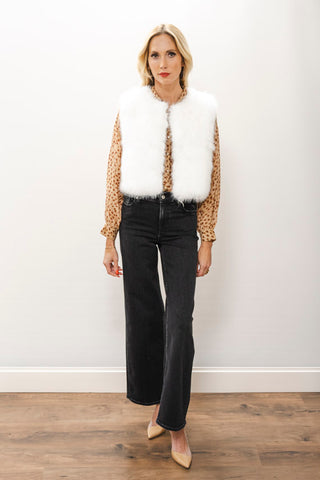 APRICOT Fur Cropped Gilet