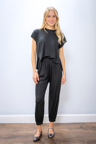 ELAN Black Romper