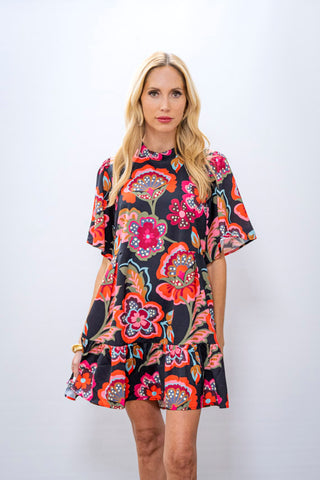 CROSBY Cosmic Floral Lou Dress