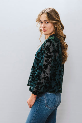 LUCY PARIS Jacaranda Burnout Top