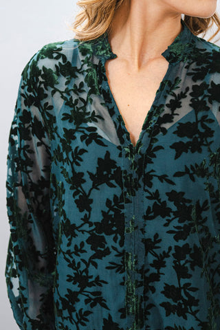 LUCY PARIS Jacaranda Burnout Top