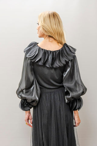 NANCY Ruffle Off Shoulder Top