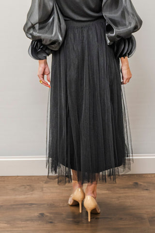 ELAN Black Tule Skirt