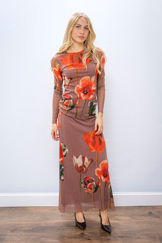 PETIT POIS Earth Straight Maxi Skirt