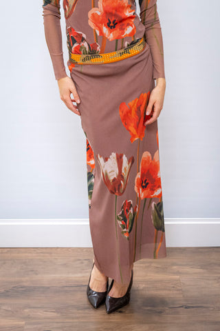 PETIT POIS Earth Straight Maxi Skirt