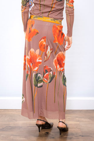 PETIT POIS Earth Straight Maxi Skirt