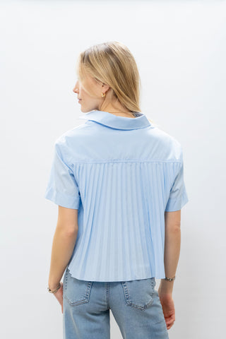 Current Air Button Up w Pleated Back