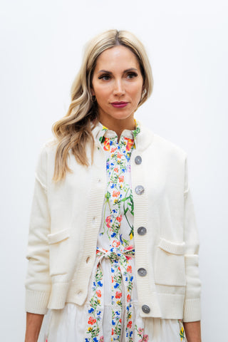 ZAKET & PLOVER Vanilla High Neck Cardi