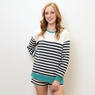 Z SUPPLY Layer Stripe Sweatshirt