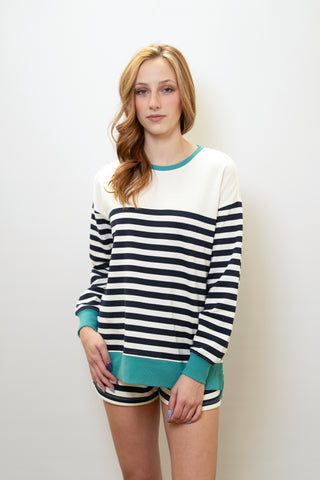 Z SUPPLY Layer Stripe Sweatshirt