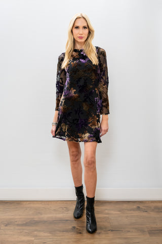 LUCY PARIS Reed Purple Mini Dress