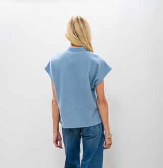 THML Button Collar Sweater Top