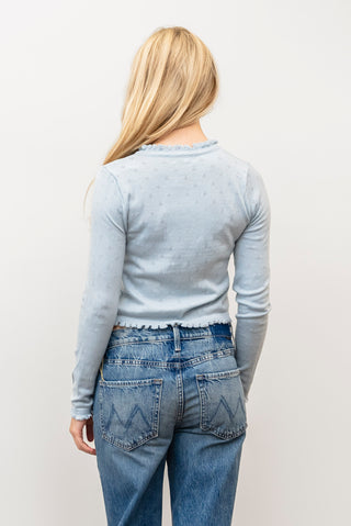 ROSIE POSIE Ruffle Button Cardi