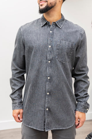 SCOTCH & SODA Washed 1 Pocket Denim Shirt