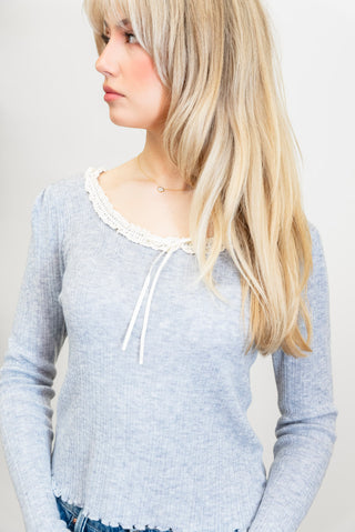 ROSIE POSIE Knit Tops w/ Lace and Ribbon