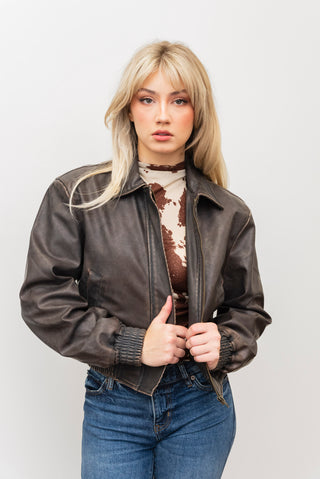 ELAN Faux Leather Jacket