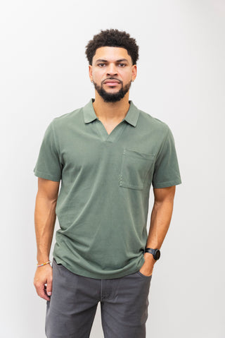 SCOTCH & SODA Garment Dyed Plaque Relaxed Polo