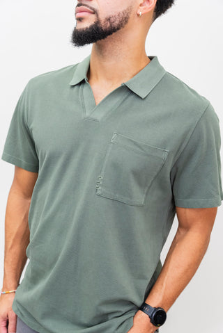 SCOTCH & SODA Garment Dyed Plaque Relaxed Polo