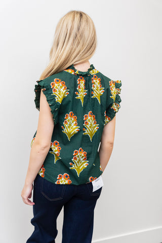 THML Flutter Sleeve Floral Top