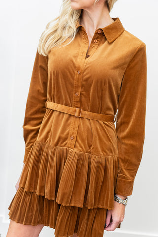 CURRENT AIR Corduroy Button Up Dress