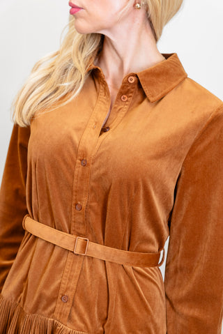 CURRENT AIR Corduroy Button Up Dress