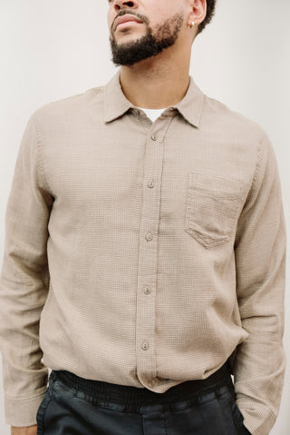 RAILS Wyatt Cedar Houndstooth Fleece Button Up
