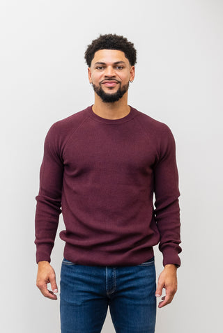 MIZUMI Burgandy Crew Neck Sweater