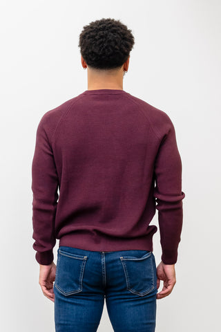 MIZUMI Burgandy Crew Neck Sweater